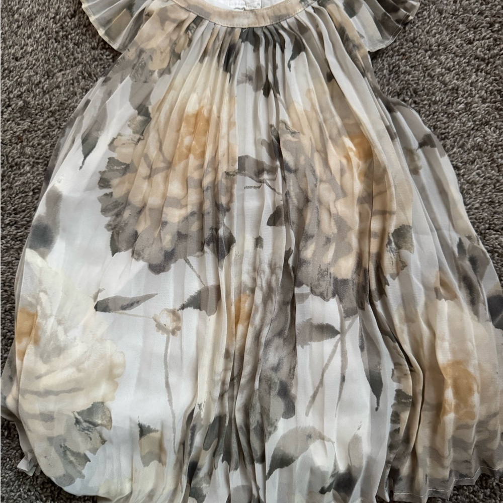 GAP Baby White and Gray Toddler Dress